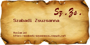 Szabadi Zsuzsanna névjegykártya